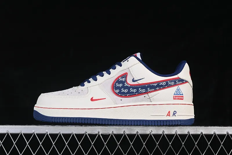 All categories Nk Air Force 1 Air Force series Nk Air Force 1 Low Air Force low-top Nike Air Force 1'07 Low Sup joint white, red and blue three small hooks Air Force 1 low-top casual sneakers DD1982-328